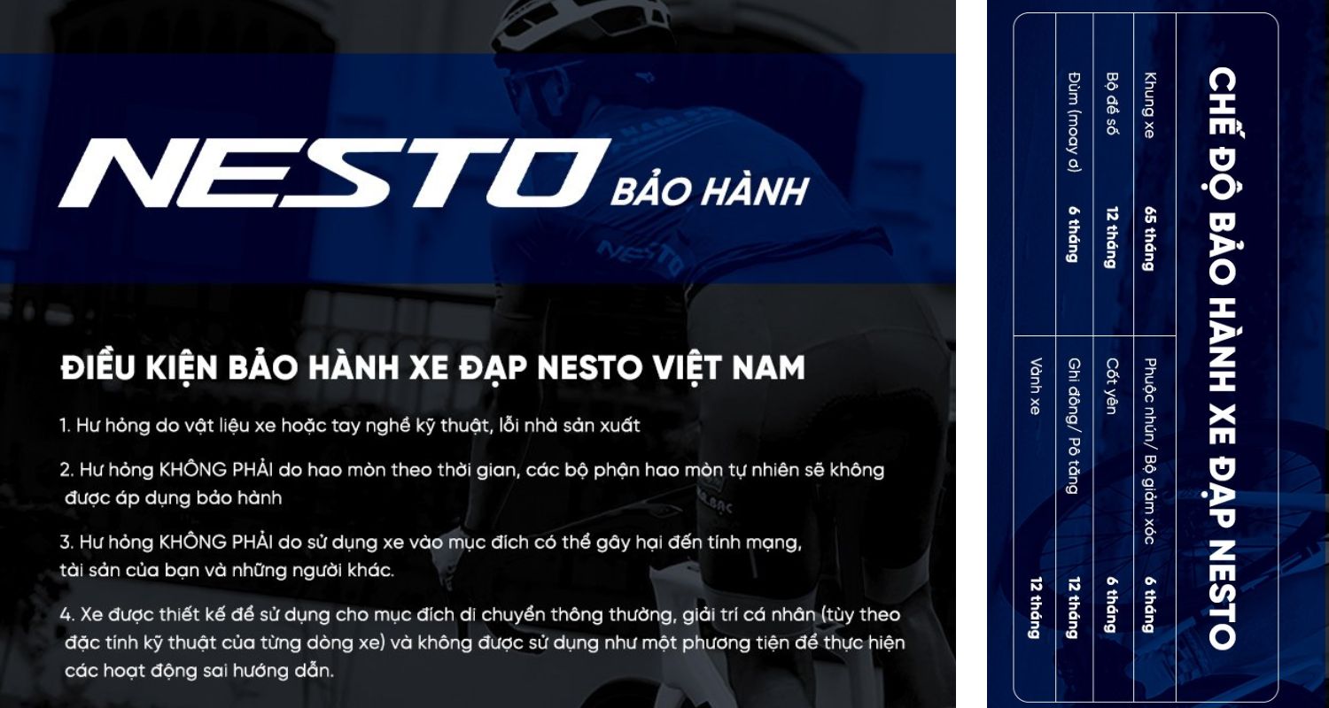Chính sách bảo hành của Nesto (thương hiệu xe đạp nổi tiếng tại Nhật Bản)